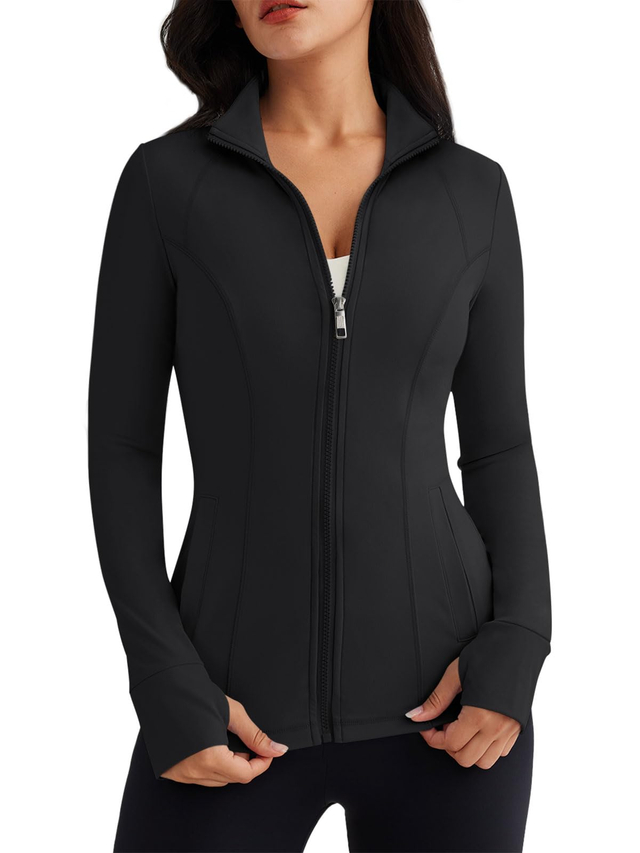 Women's Workout Yoga Jacket Full Zip Running Track Jacket