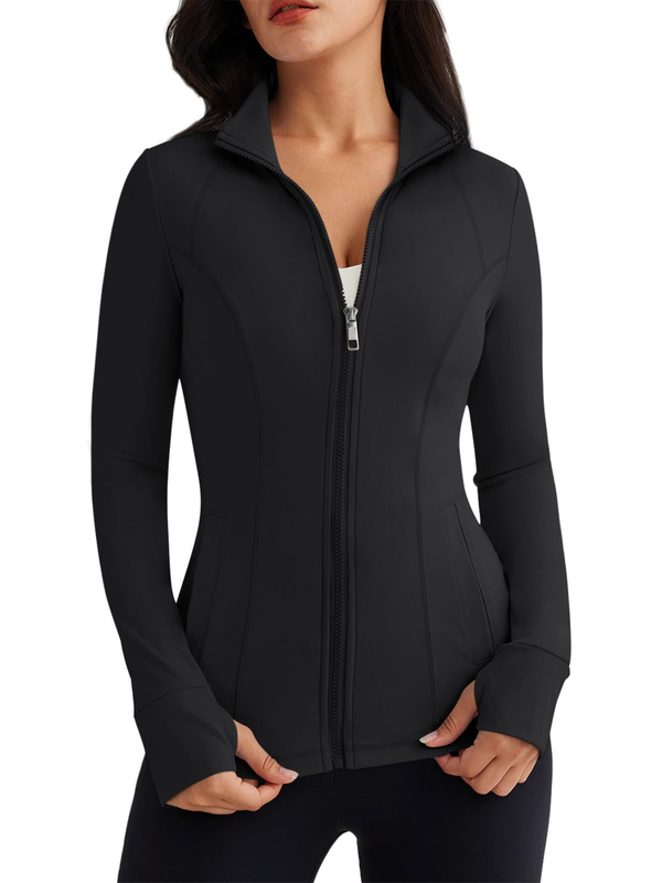 Women's Workout Yoga Jacket Full Zip Running Track Jacket