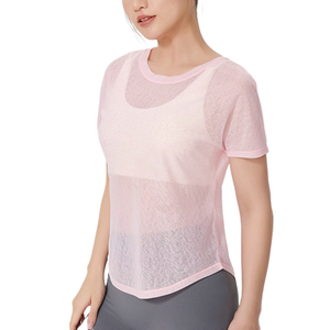 Women Yoga Tie Wrap Top Long Sleeve Round Collar Ballet Wrap Blouse Workout Slim Fit Top Gym Yoga Sport Cover Up