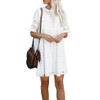Womens Summer Dresses 2025 Loose Crew Neck Short Sleevele Dress Swimsuit Coverup