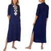 Women's Swimsuit Coverup Casual Deep V Neck Beach Dress Short Sleeve Loose Swimwear Cover Ups 2025 Beachwear
