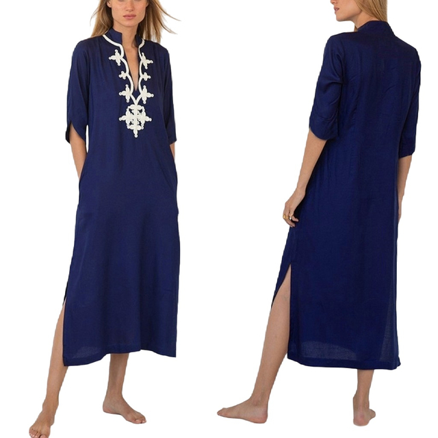 Women's Swimsuit Coverup Casual Deep V Neck Beach Dress Short Sleeve Loose Swimwear Cover Ups 2025 Beachwear