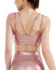 Custom Sexy Fitness Exercise Solid Color Shiny High Impact Yoga Sports Bra
