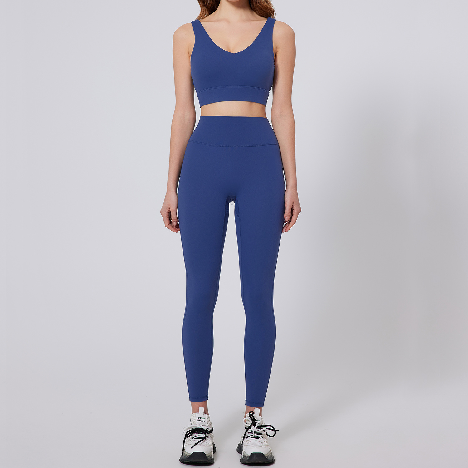 Womens Workout Sets Adjustable Straps Sports Bras and High Waist Leggings Sets Pilates 2 Piece Outfits for Women