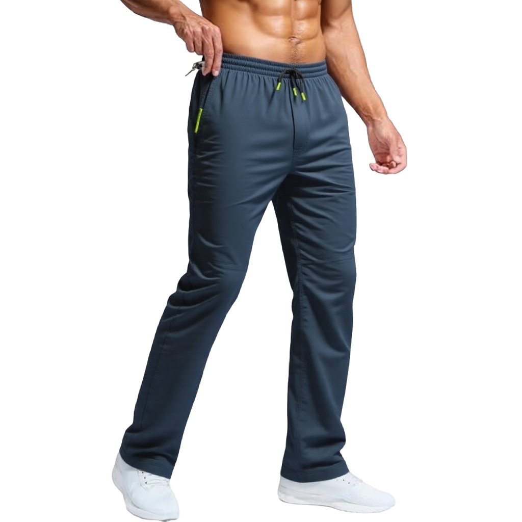 Mens Casual Pants Drawstring Elastic Waist Lightweight Pants Loose Fit Summer Beach Yoga Trousers