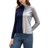 Women's Casual T Shirt Mock Neck Long Sleeve Solid Two Colors Slim Fit Tee Shirt