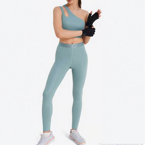 Womens Workout Sets 2 Piece Seamless Yoga Outfits Pants and Crop Top Matching Gym Athletic Clothing Set