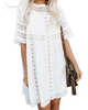 Womens Summer Dresses 2025 Loose Crew Neck Short Sleevele Dress Swimsuit Coverup