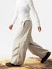 Slim waist trousers drawstring version air pants loose casual pants
