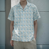 Short Sleeve Camp Steve Printed Cotton Shirt