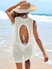 Womens Swimsuit Cover Up Sleeveless Knit 2025 Summer Outfits Swimwear Bathing Suit Coverup Crochet Beach Dress
