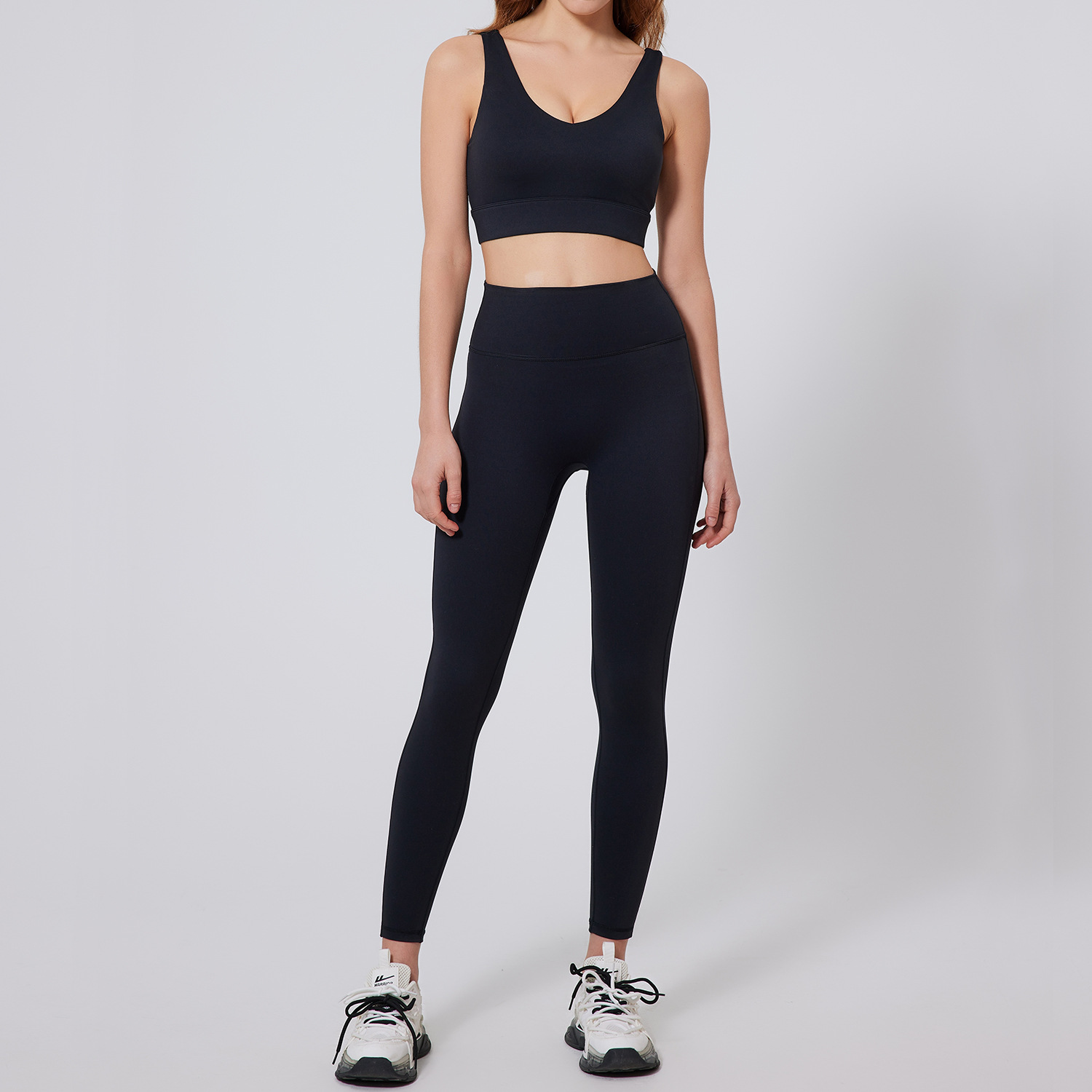 Womens Workout Sets Adjustable Straps Sports Bras and High Waist Leggings Sets Pilates 2 Piece Outfits for Women