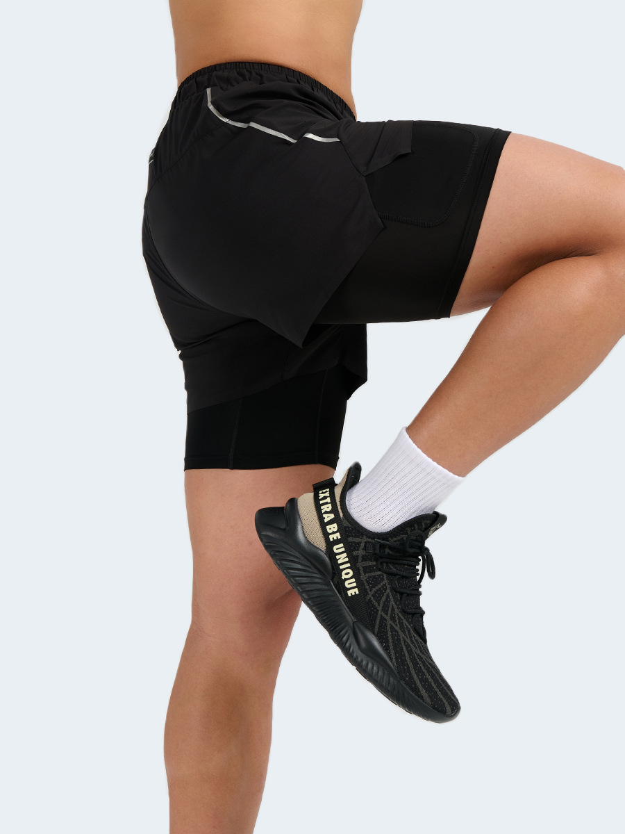 Men’s Athletic Wear Quick Dry Tight 2 In 1 Jogger Sports Shorts Running Gym Fitness Shorts for Men
