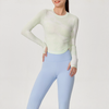 Women Athletic Workout Training Compression Gym Women Sport Long Sleeves Crop Top