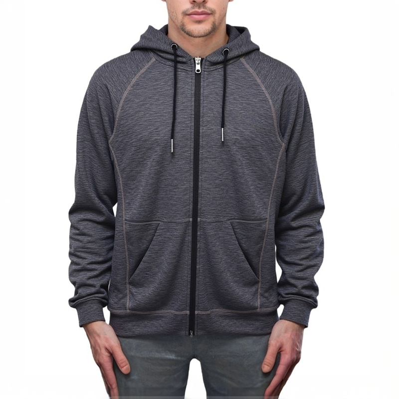 Men's Ultimate Full-Zip Hoodie, Men's Hooded Long Sleeves Sweatshirt with Zipper