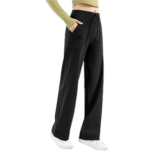Winter Thick Fleece Sports Pants Cotton Loose Casual Straight Leg Pants Warm Trousers Women Workout Sweatpants