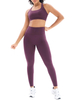 Women's Yoga Outfits 2 Piece High Waisted Leggings with Sports Bra Gym Clothes Sets