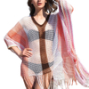 Women's Knitted Swimsuit Cover Up Hollow Out Swim Cover Up Loose Fit Dress Beachwear Coverup Dresses with Tassel
