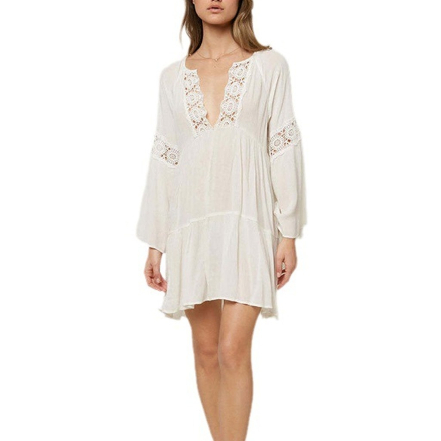 Coverup Summer Dresses for Women Casual Loose Long Sleevele Sundresses