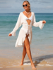 Swimsuit Cover Ups for Women Beach Swimwear Coverup Sheer Sexy V-Neck Beachwear