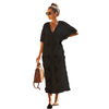 Womens Swimsuit Coverup Lace Crochet V Neck Bathing Suit Cover Up Dress Beach Cover Ups for Swimwear