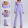 2-Piece Seamless Moisture-Wicking Workout Set for Women Gym Fitness Running Yoga Sportswear