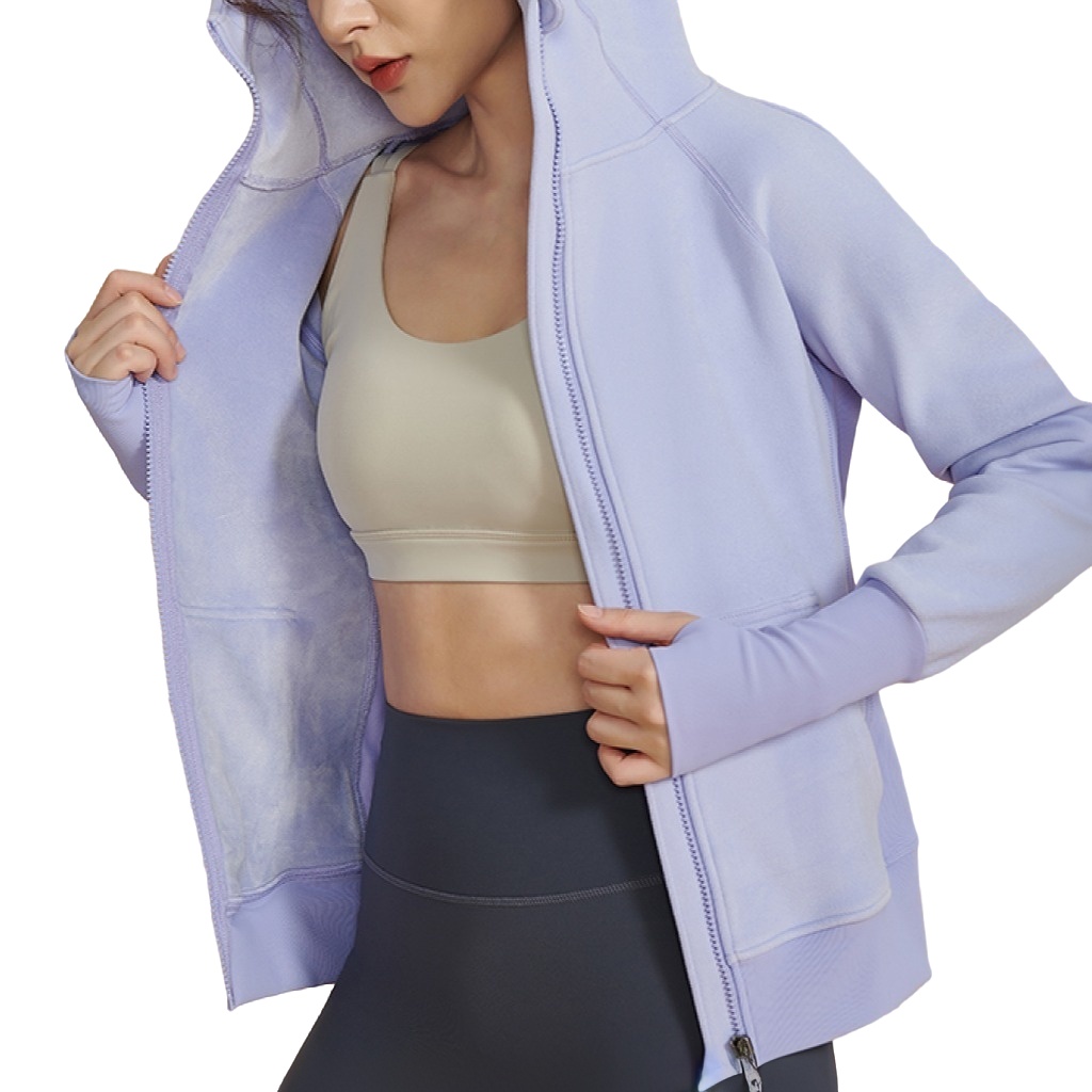 Custom Logo Workout Clothing Fitness Women’s Sport Full Zip Running Yoga Jacket