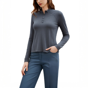 Womens Long Sleeve Shirts Basic Tees Tight Fitted Casual Going Out Stretchy Slim Tops