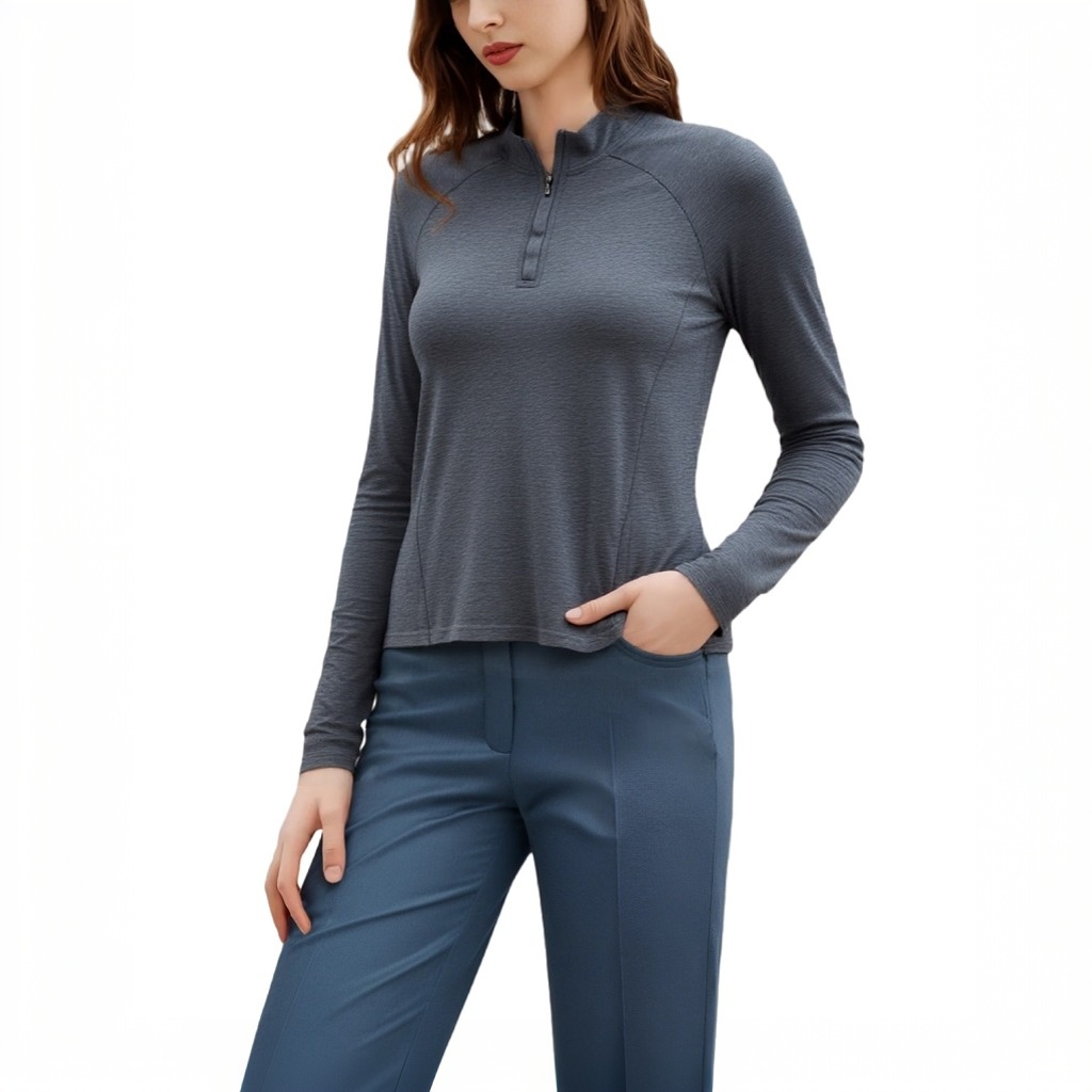 Womens Long Sleeve Shirts Basic Tees Tight Fitted Casual Going Out Stretchy Slim Tops