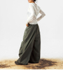 Slim waist trousers drawstring version air pants loose casual pants