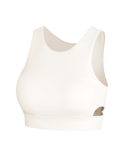 Wholesale Women Cutout Bra Adjustable Side Breast Tightening Support Seamless Bra Thin Breathable Yoga Sports Bra