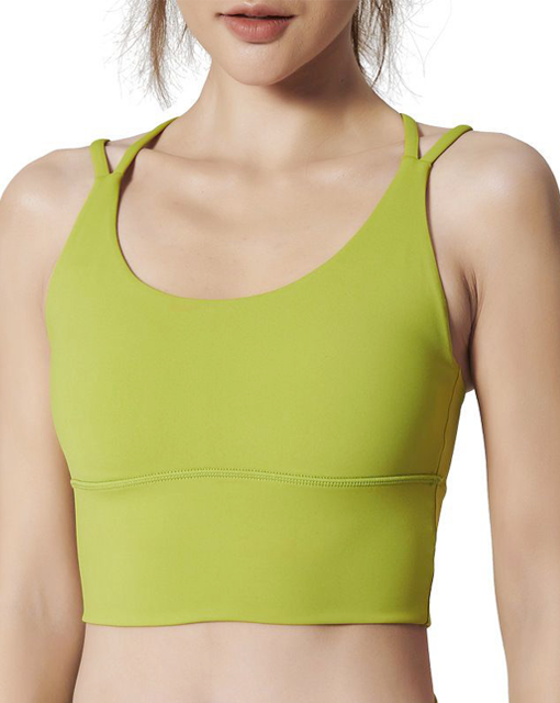 Fashion Workout Gym Wear Yoga Bra Sport Ladies Women Exercise Cross Strap Sport Bra Top Push Up Breathable Running Vest Bra for Fitness Sportswear Gym